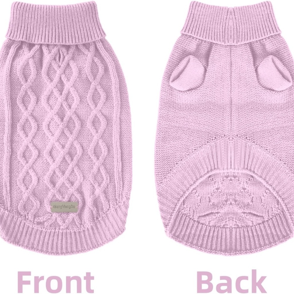 Dog MengMengDa Pullover Sweater Soft & Warm Pink/Purple S